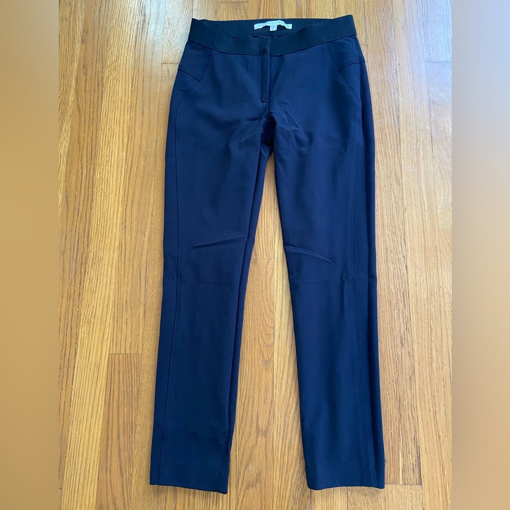 NWOT Veronica Beard Core Slim Scuba Dark NavyNavy Blue Slim Fit Pants sz 0